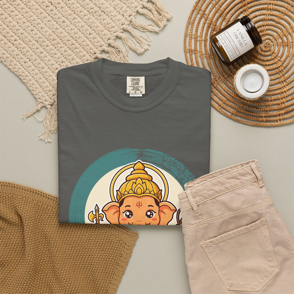 Ganesha · “First things first.” — Garment-Dyed T-Shirt