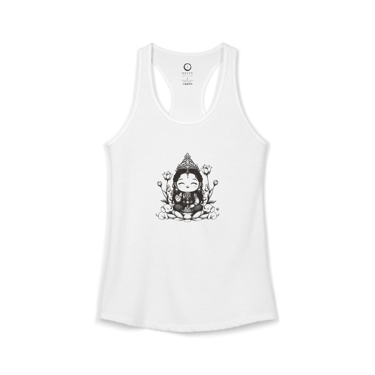 Lakshmi: She of the Lotus — Women's Racerback Tank