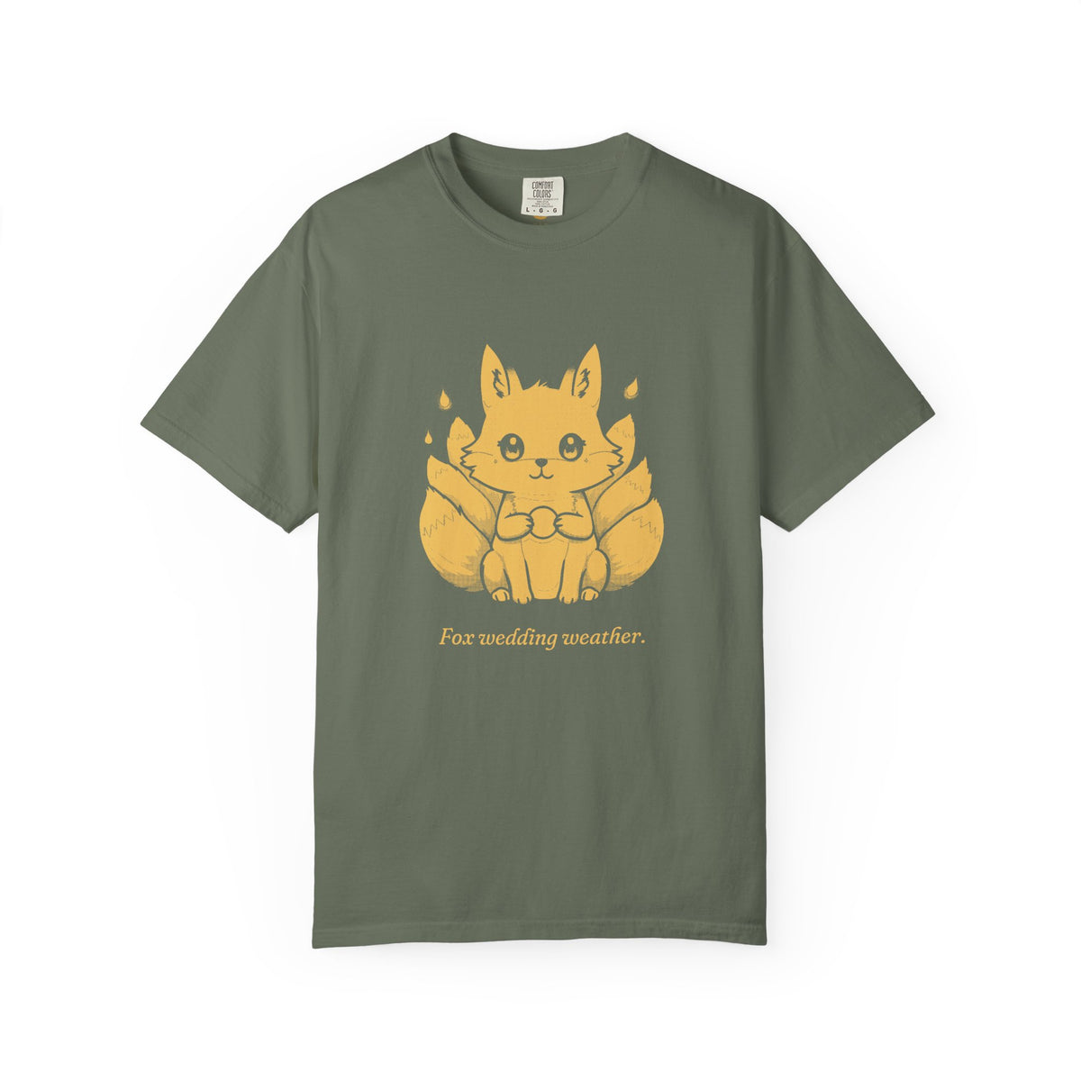 Kitsune · “Fox wedding weather.” — Garment-Dyed One-Ink Tee