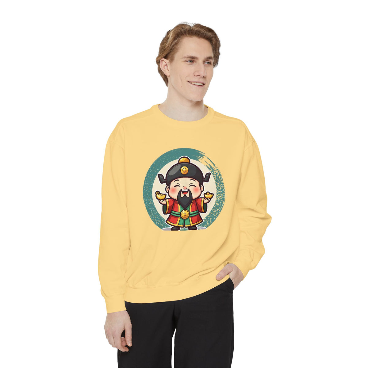 Caishen: Inviting Wealth and Treasure — Garment-Dyed Sweatshirt