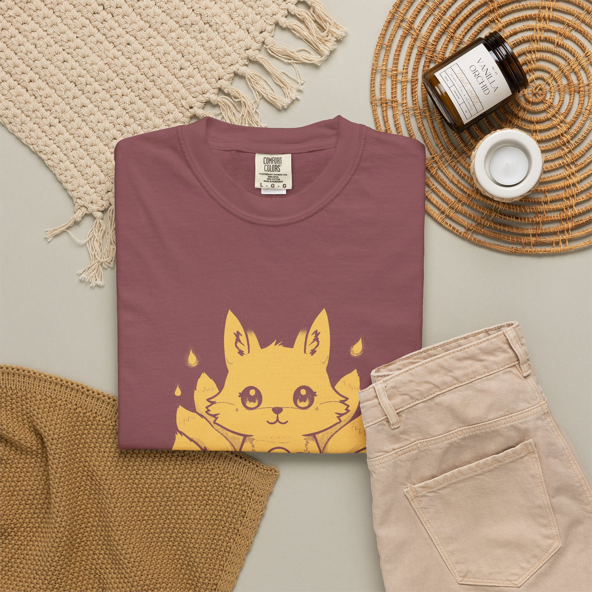 Kitsune · “Fox wedding weather.” — Garment-Dyed One-Ink Tee