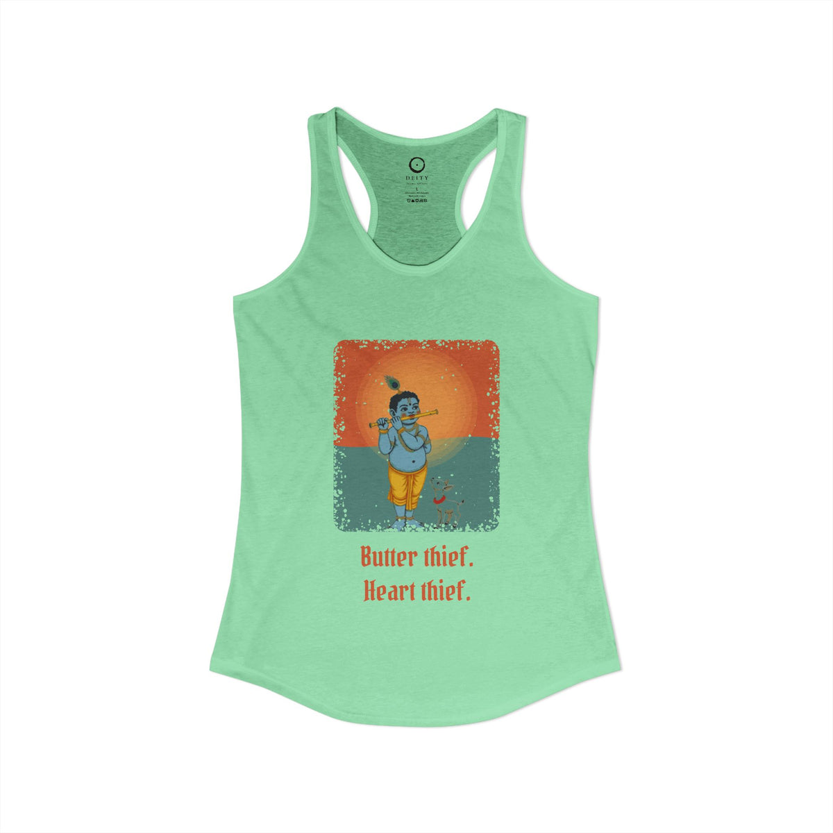 Krishna: Protector of Cows — Women's Racerback Tank