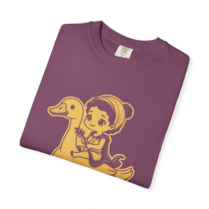 Aphrodite · “Riding a goose, obviously.” — Garment-Dyed One-Ink Tee