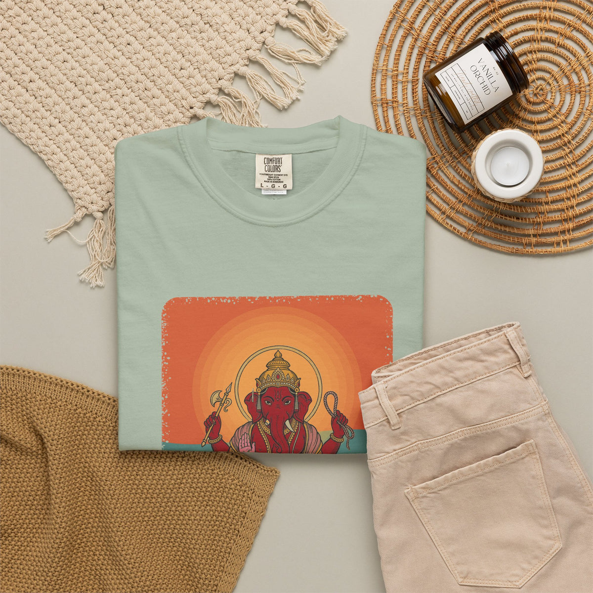 Ganesha · “First things first.” — Garment-Dyed T-Shirt