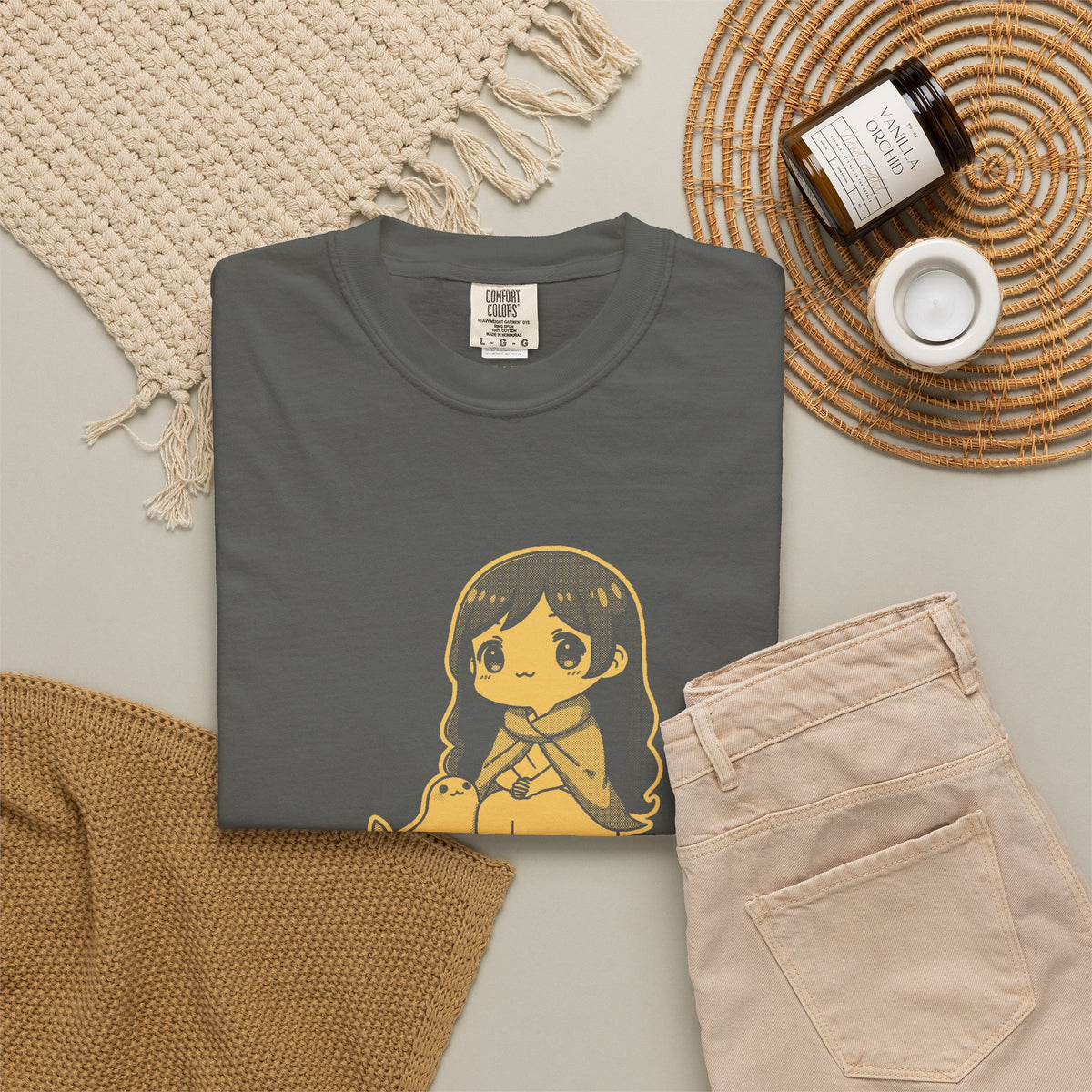Selkie · “Land legs, sea heart.” — Garment-Dyed One-Ink Tee