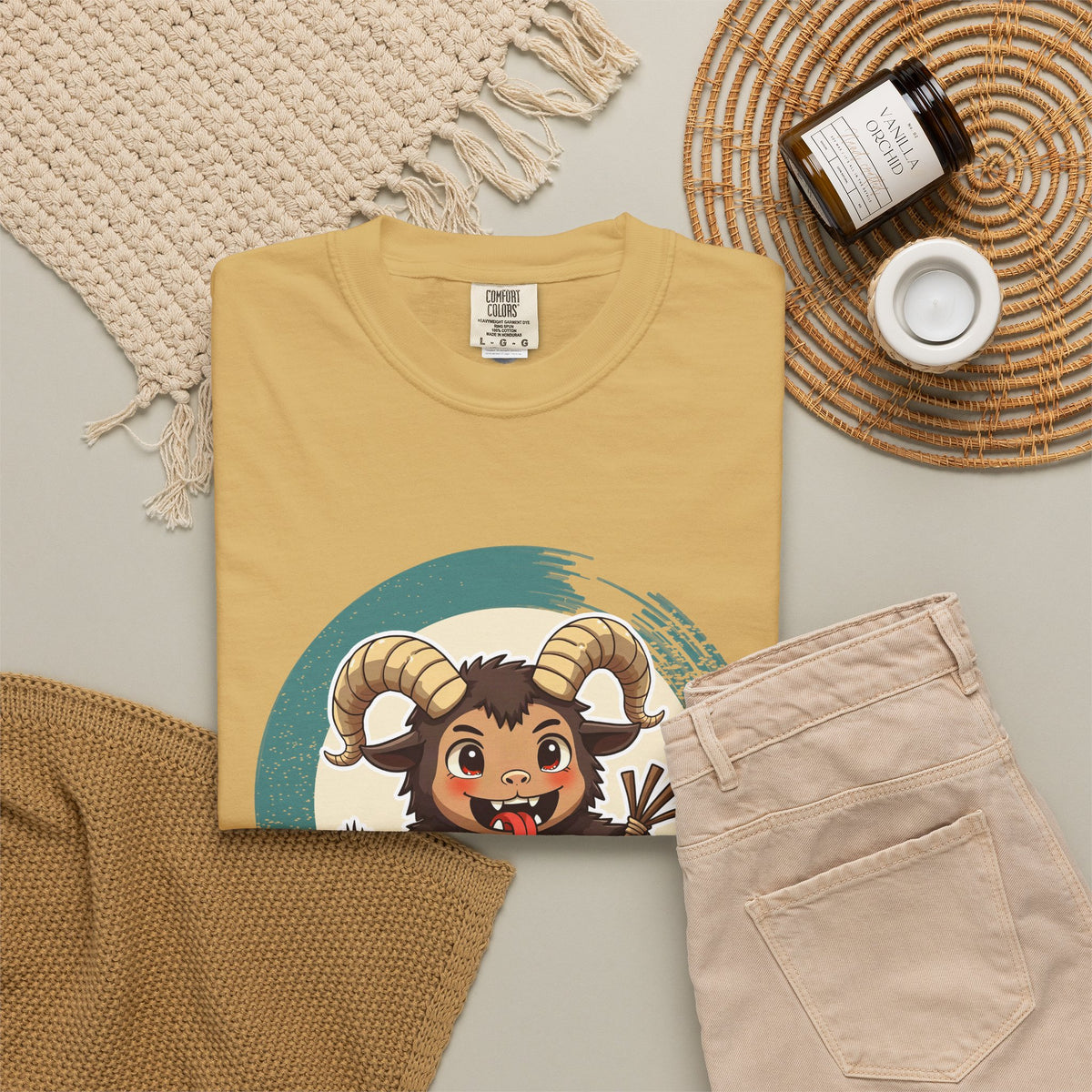 Krampus · “Mostly good this year.” — Garment-Dyed T-Shirt