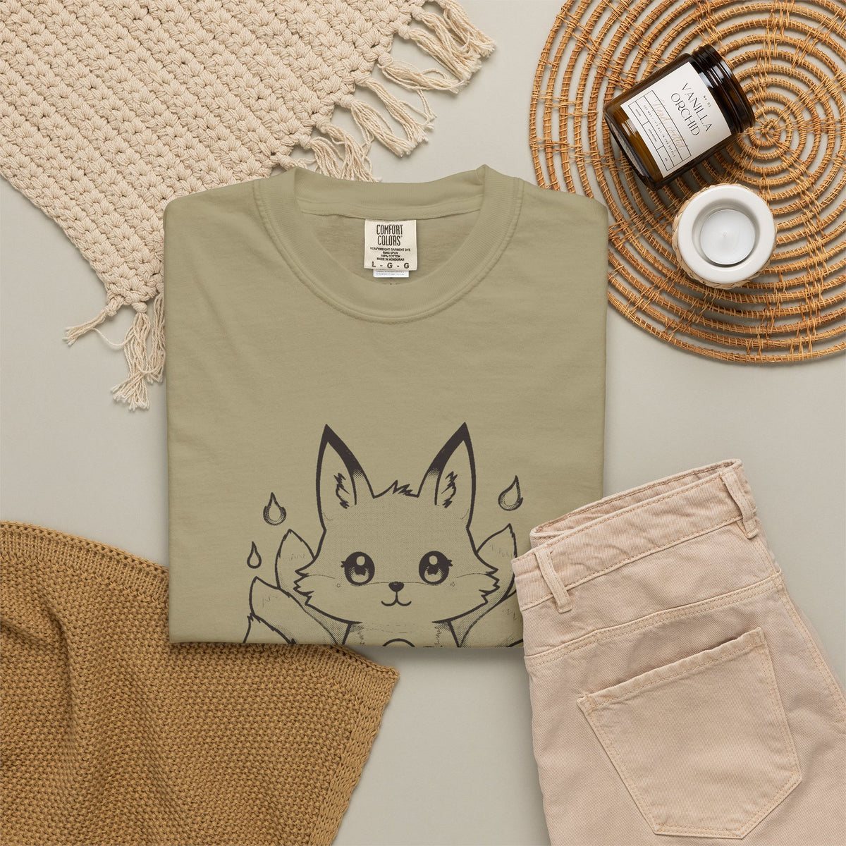 Kitsune · “Fox wedding weather.” — Garment-Dyed One-Ink Tee