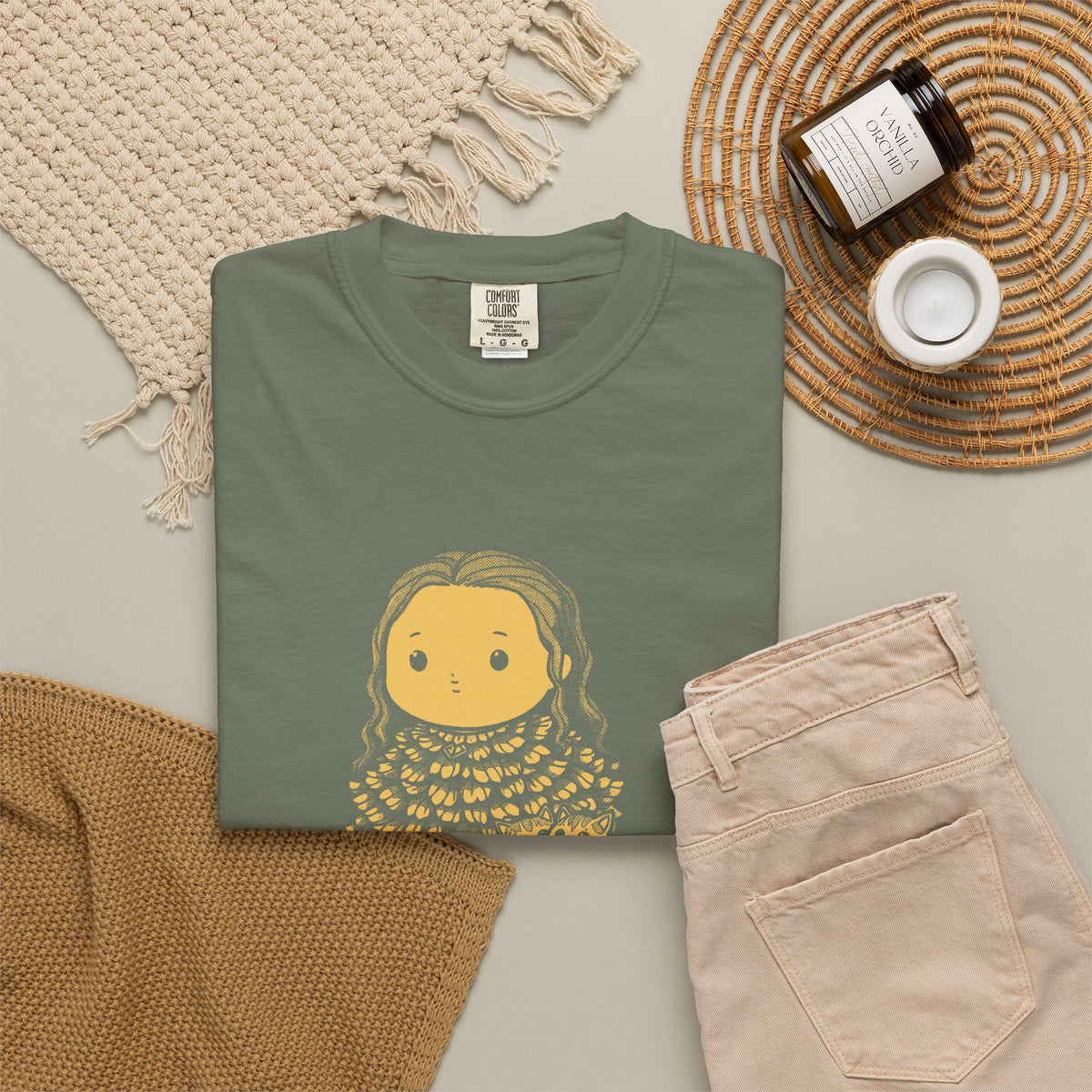 Freyja · “The original cat lady.” — Garment-Dyed One-Ink Tee