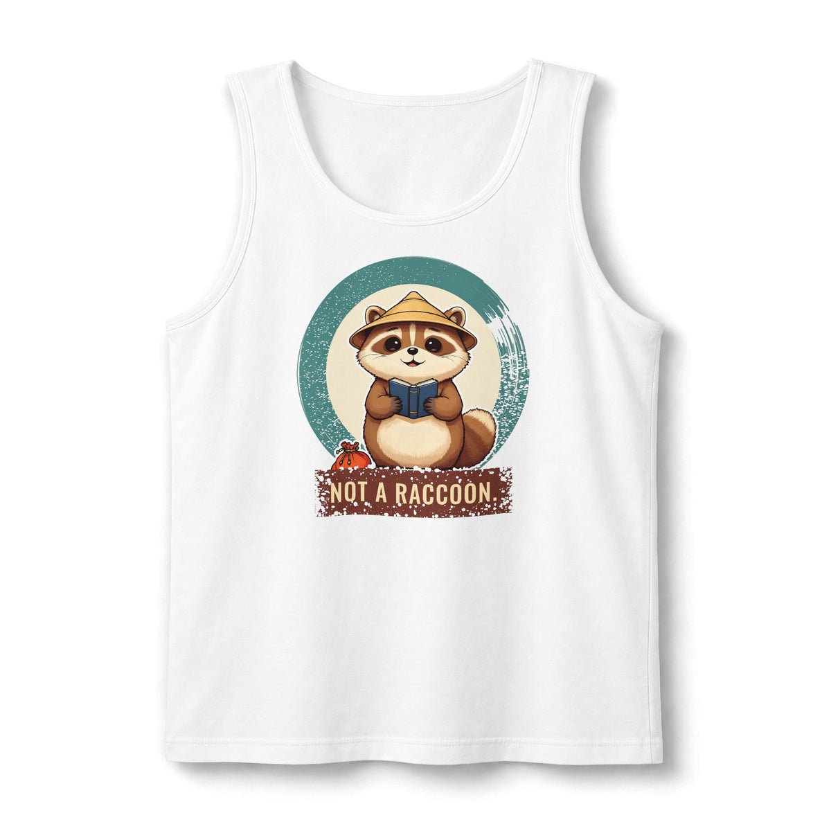 Tanuki: Lucky Greeter at the Shop Door — Unisex Muscle Tank