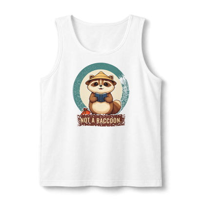 Tanuki: Lucky Greeter at the Shop Door — Unisex Muscle Tank