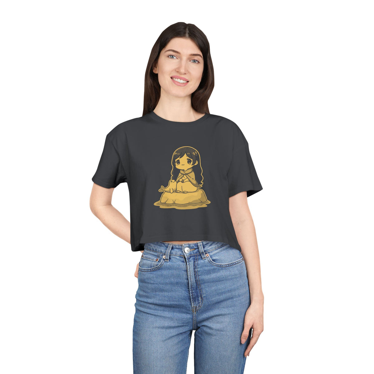 Selkie: Grey Selkie of Sule Skerry — Women's Crop Tee
