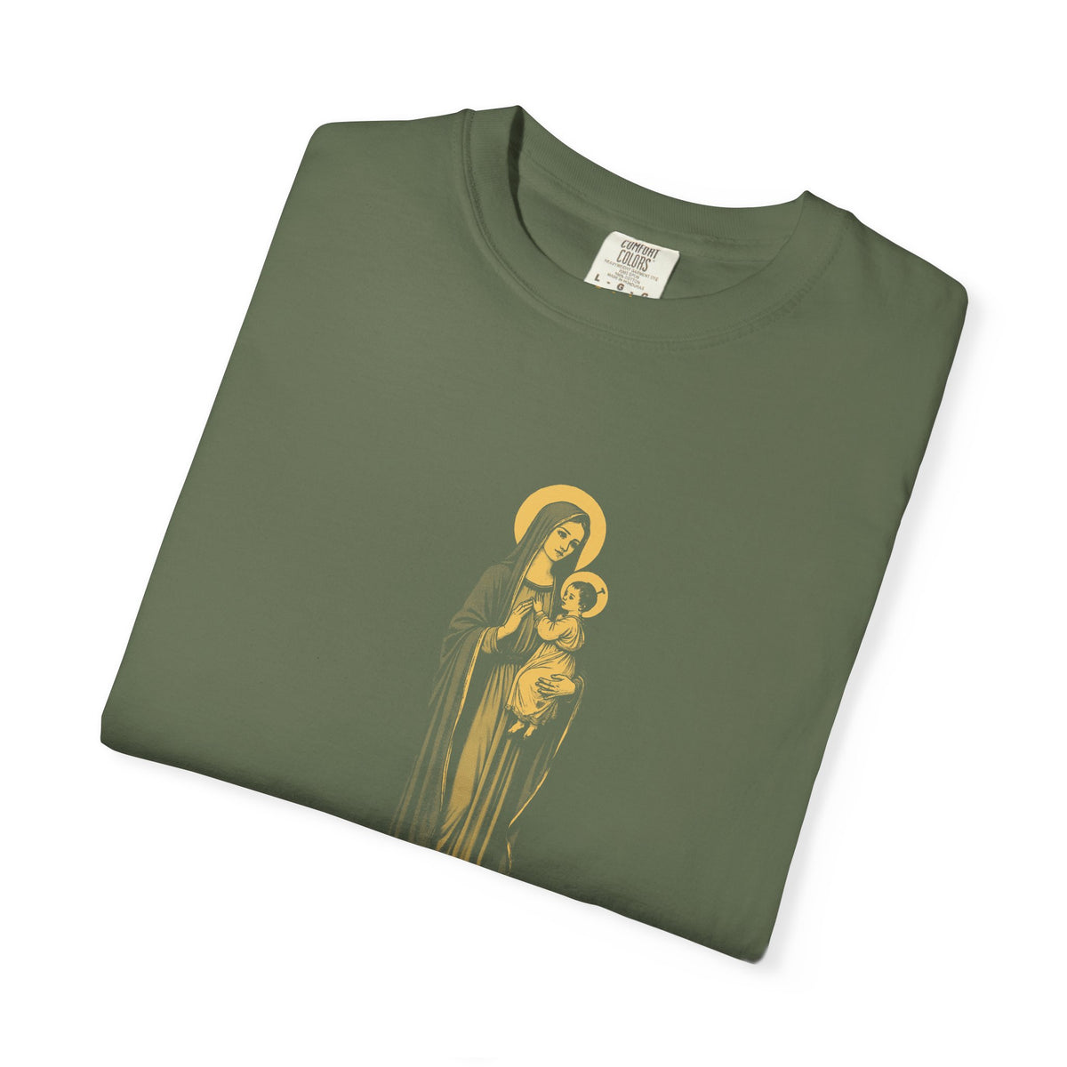 The Virgin Mary · “Ask your mother.” — Garment-Dyed One-Ink Tee