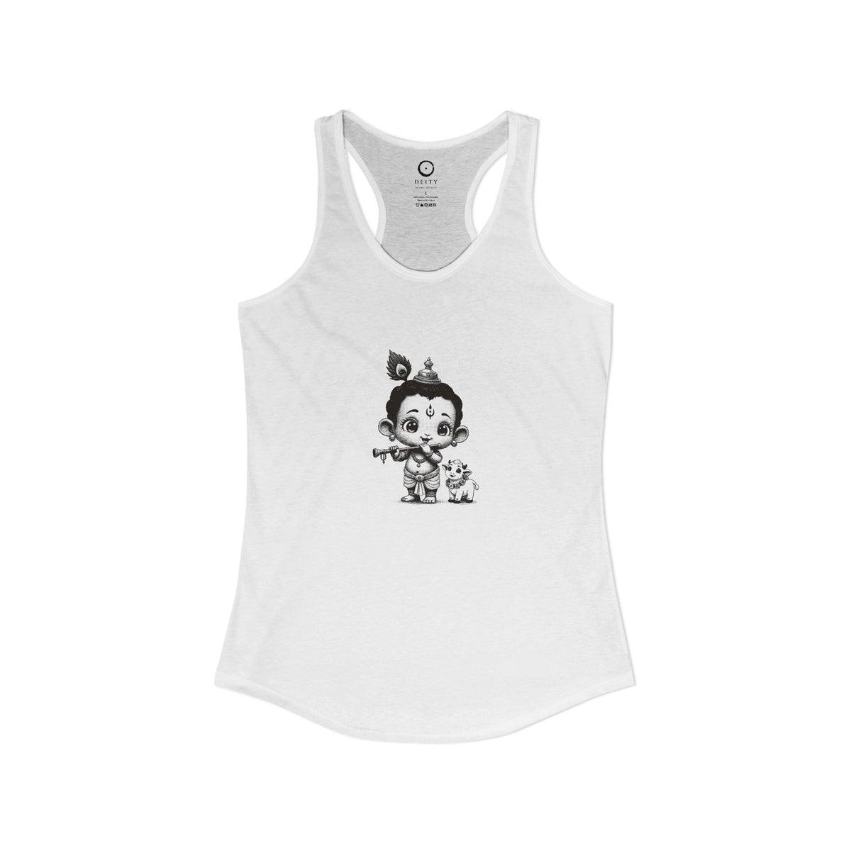 Krishna: Holder of the Flute — Women's Racerback Tank