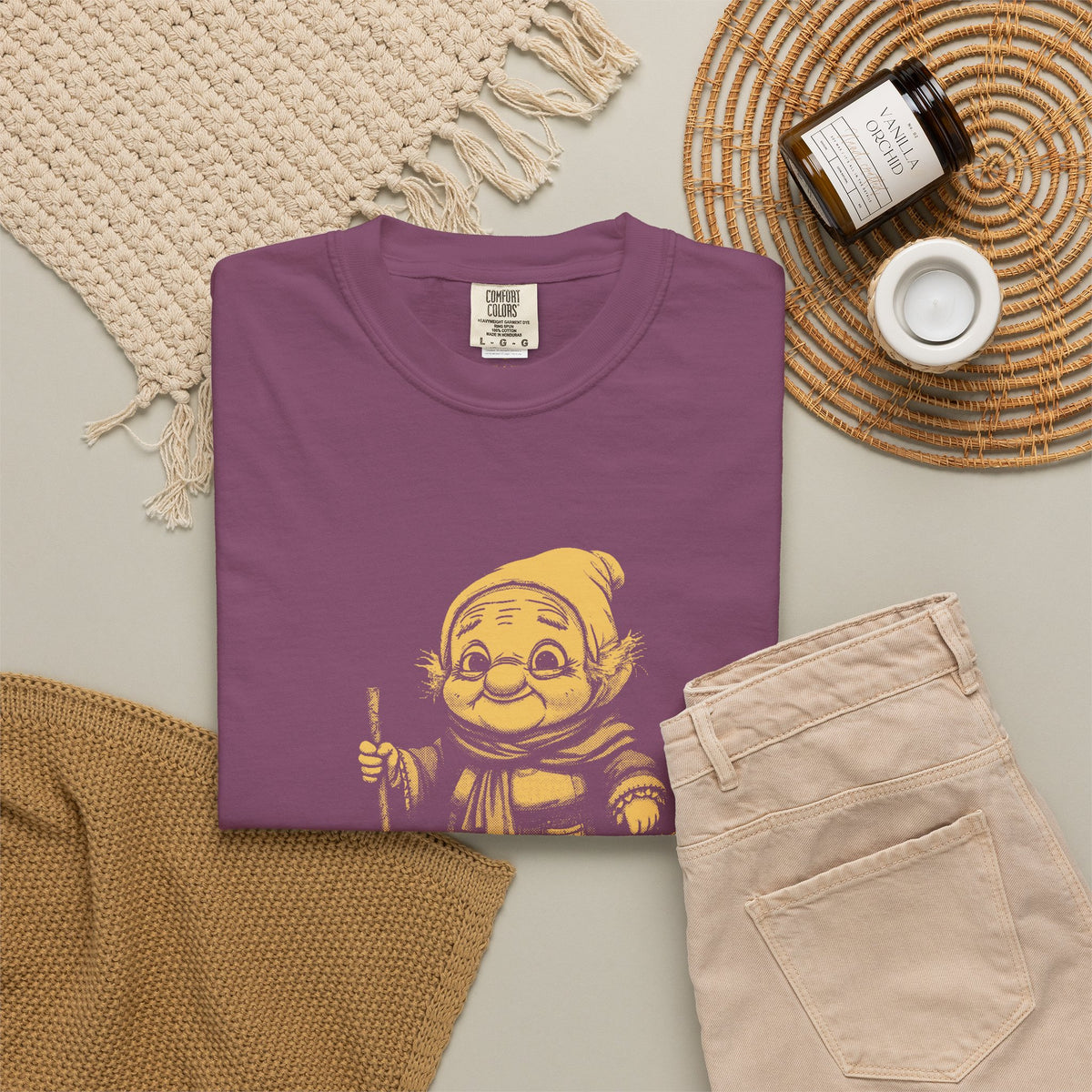 La Befana · “Sweep the old year out.” — Garment-Dyed One-Ink Tee