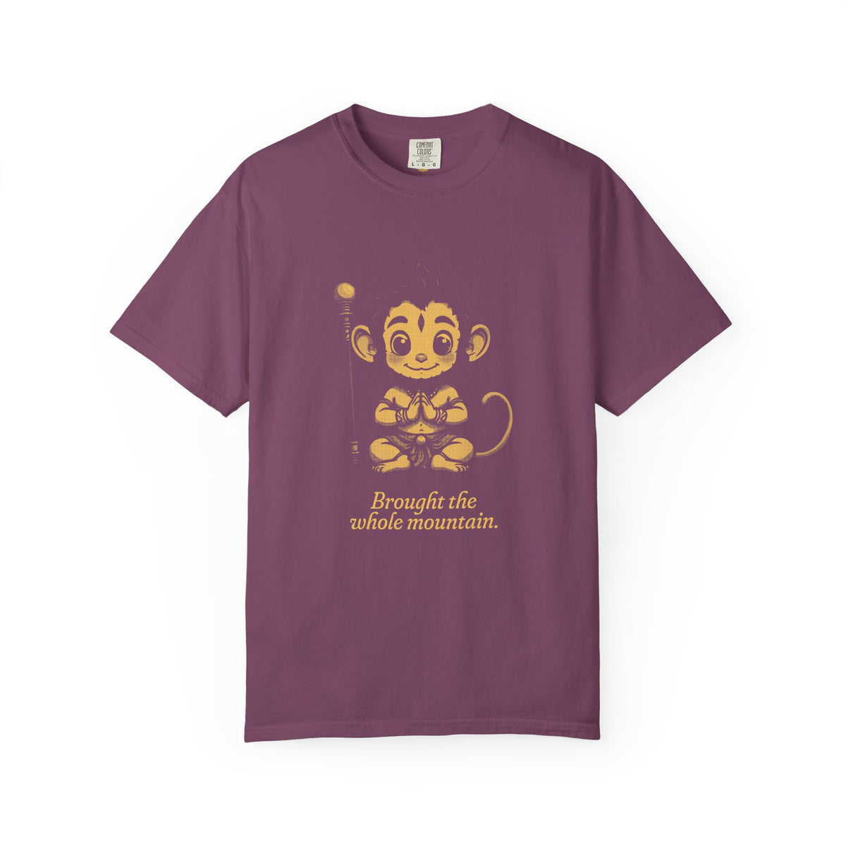 Hanuman · “Brought the whole mountain.” — Garment-Dyed One-Ink Tee