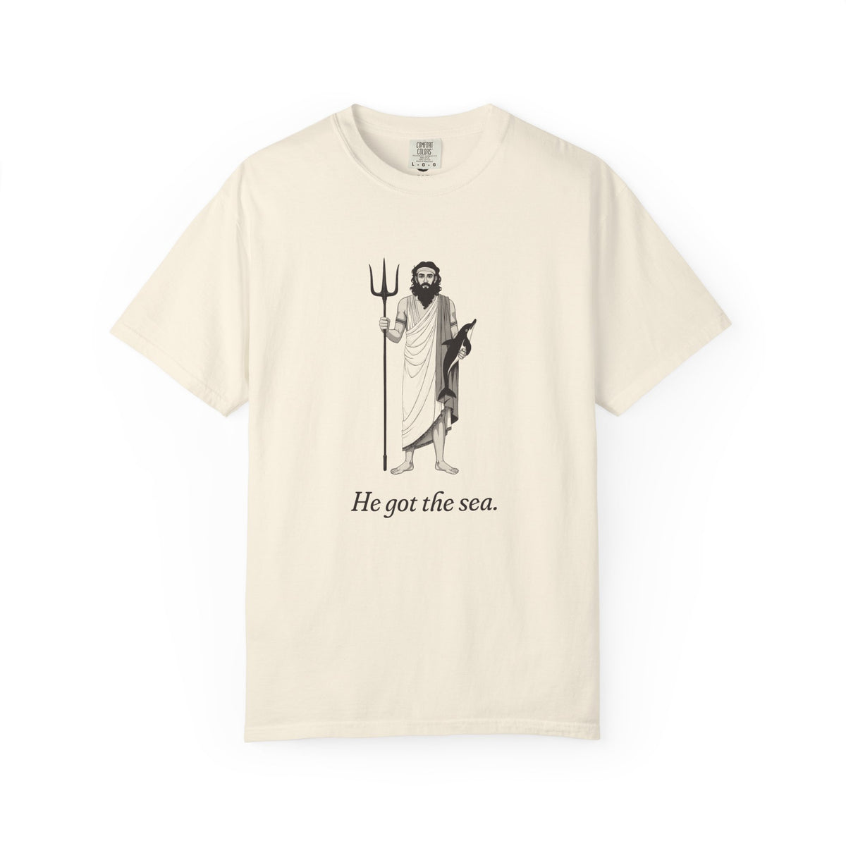 Poseidon: The Earth-Shaker — Garment-Dyed One-Ink Tee