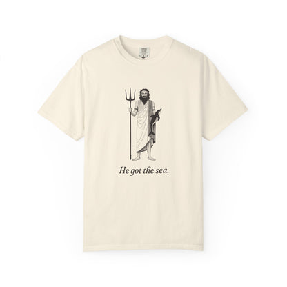 Poseidon: The Earth-Shaker — Garment-Dyed One-Ink Tee