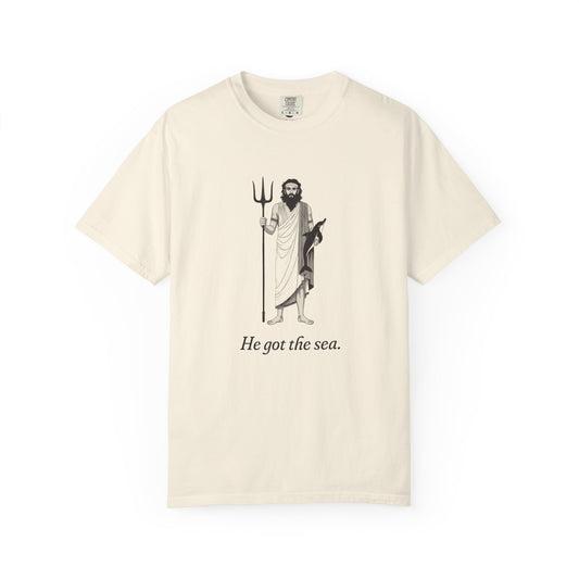 Poseidon: The Earth-Shaker — Garment-Dyed One-Ink Tee