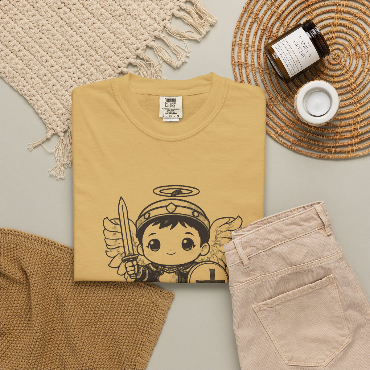 St Michael the Archangel: Prince of the Heavenly Host — Garment-Dyed One-Ink Tee