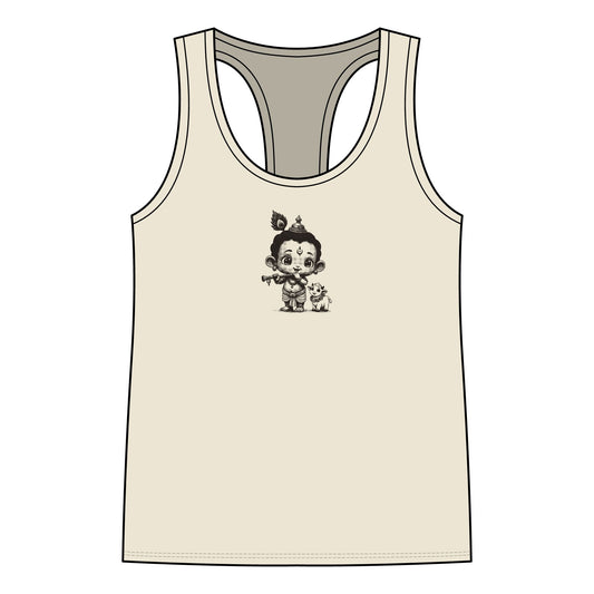 Krishna: Holder of the Flute — Women's Racerback Tank
