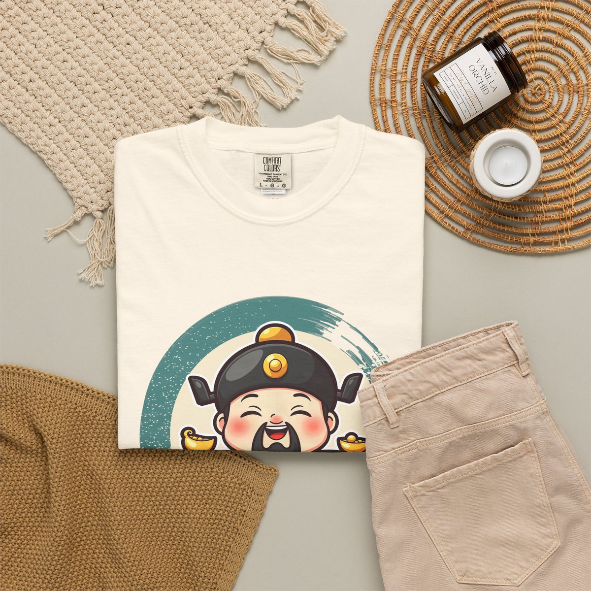 Caishen: Inviting Wealth and Treasure — Garment-Dyed T-Shirt