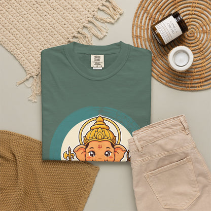 Ganesha · “First things first.” — Garment-Dyed T-Shirt