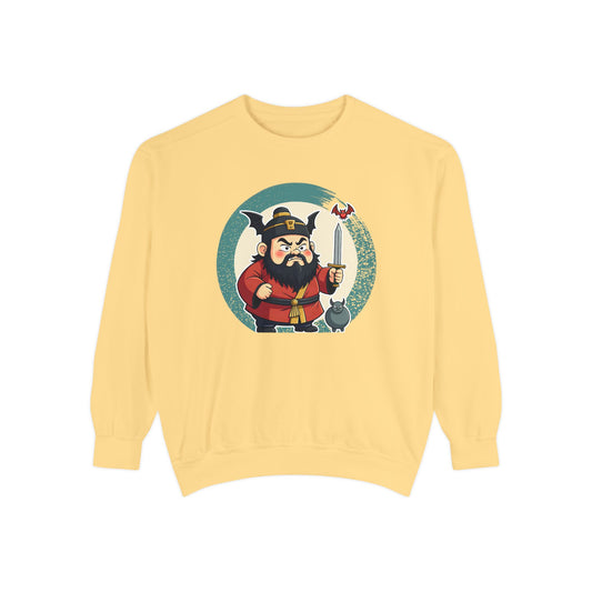 Zhong Kui: Bringer of the Five Blessings — Garment-Dyed Sweatshirt