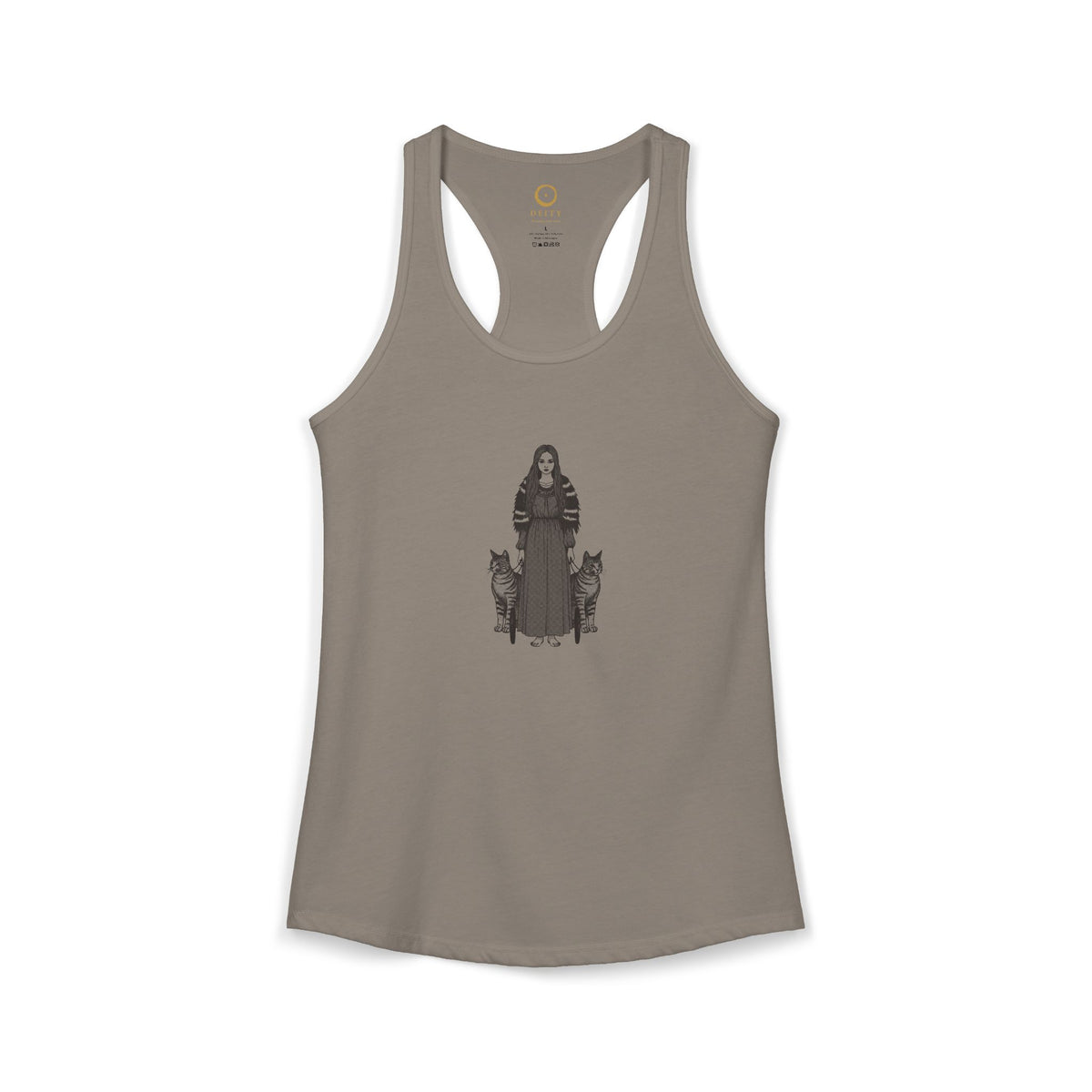 Freyja: Lender of the Falcon Cloak — Women's Racerback Tank