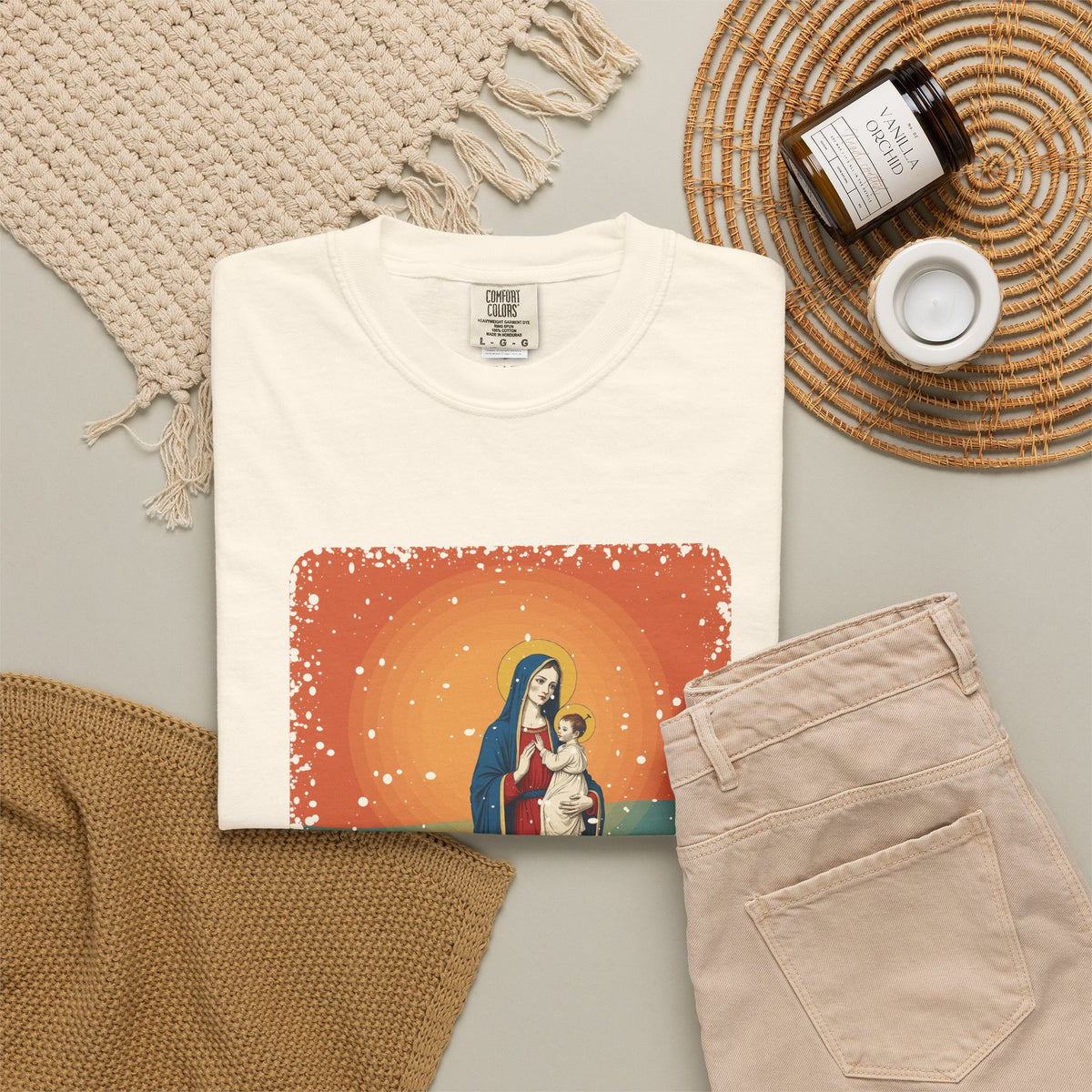 The Virgin Mary · “Ask your mother.” — Garment-Dyed T-Shirt