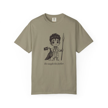 Murugan · “He taught his father.” — Garment-Dyed One-Ink Tee