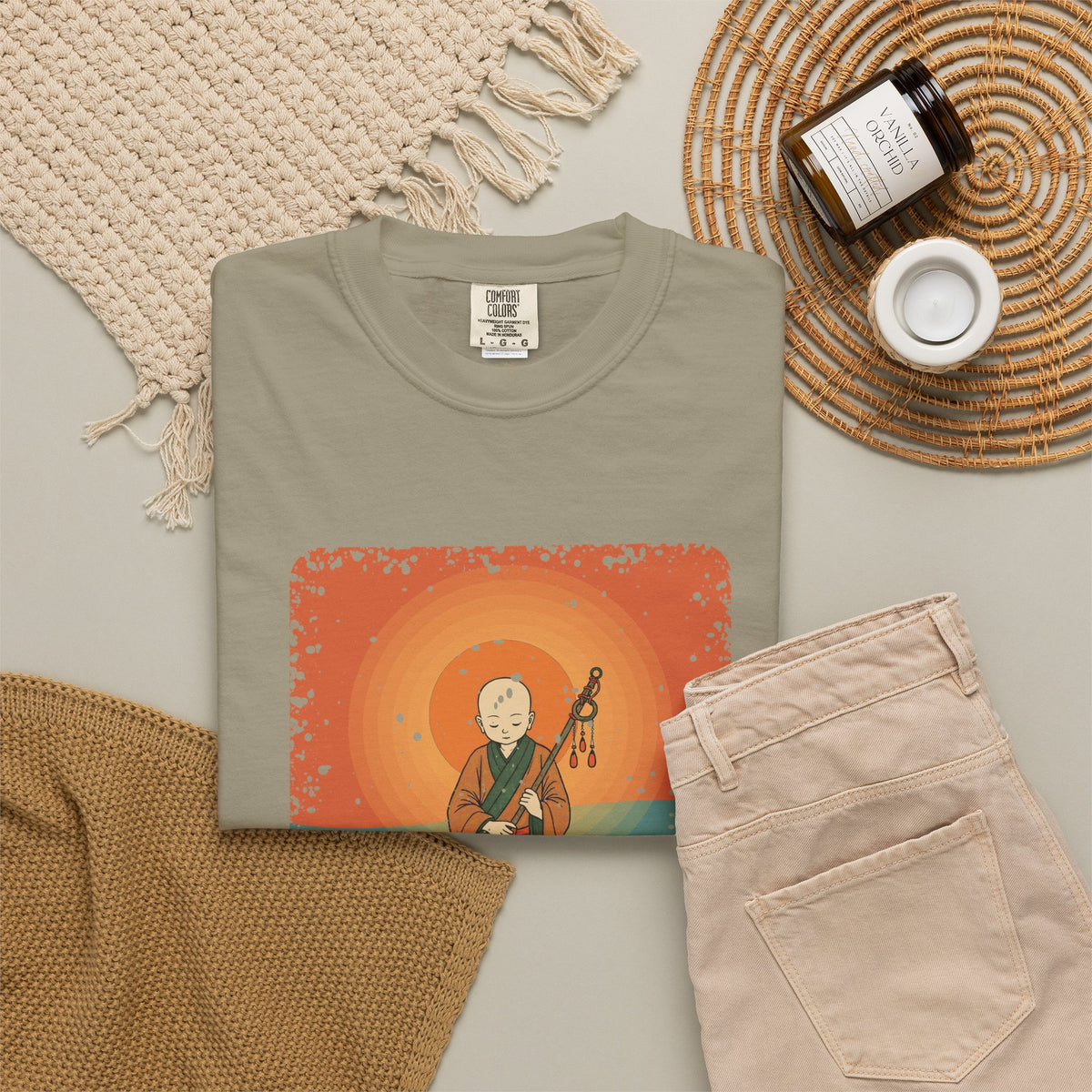 Jizō · “Travel buddy.” — Garment-Dyed T-Shirt