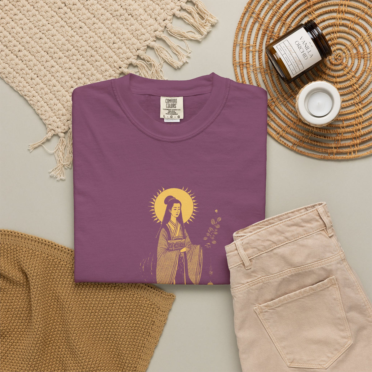 Amaterasu · “Came out of the cave for this.” — Garment-Dyed One-Ink Tee