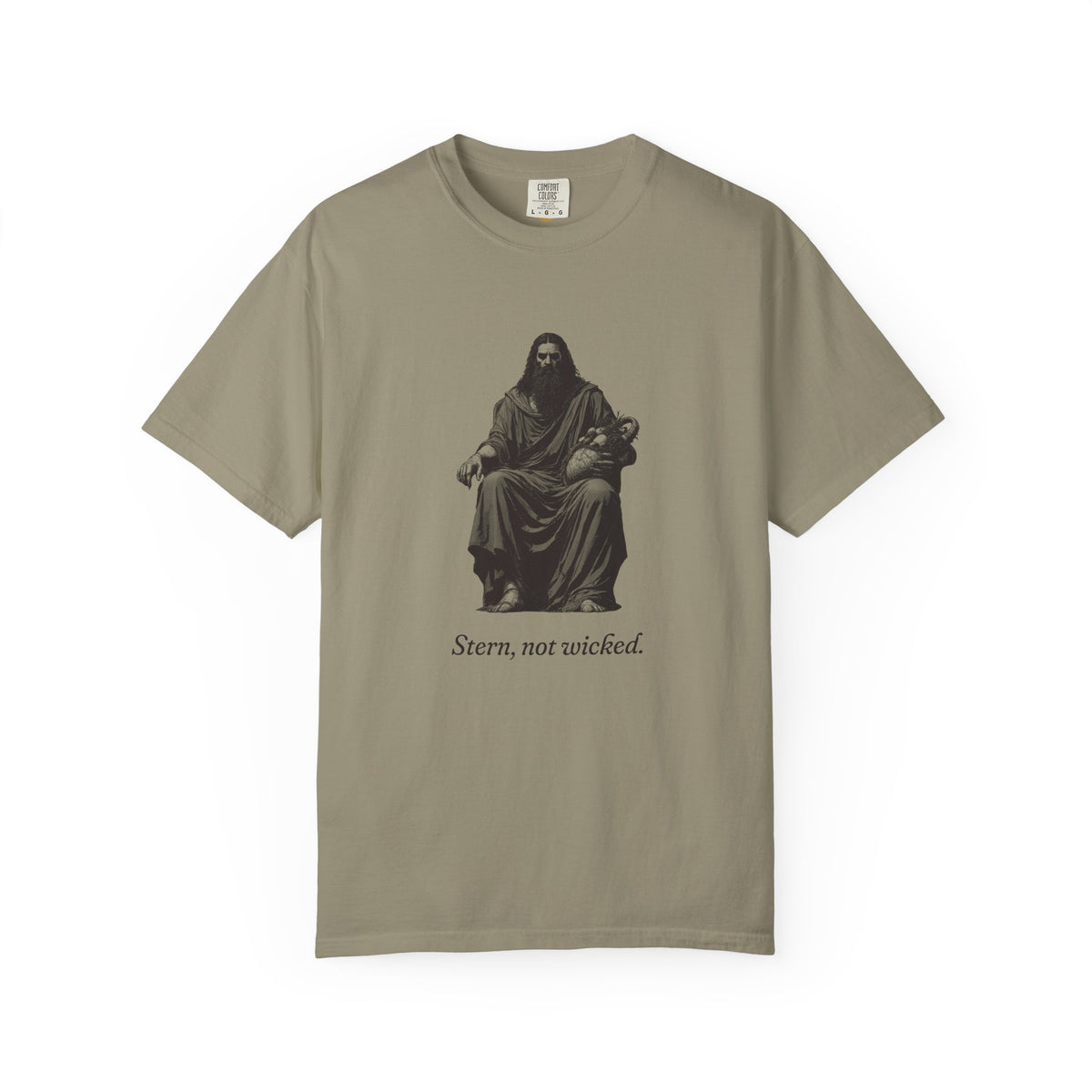 Hades · “Stern, not wicked.” — Garment-Dyed One-Ink Tee