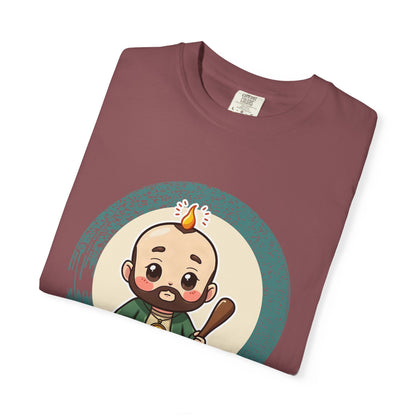 St Jude Thaddeus: Bearer of the Pentecost Flame — Garment-Dyed T-Shirt