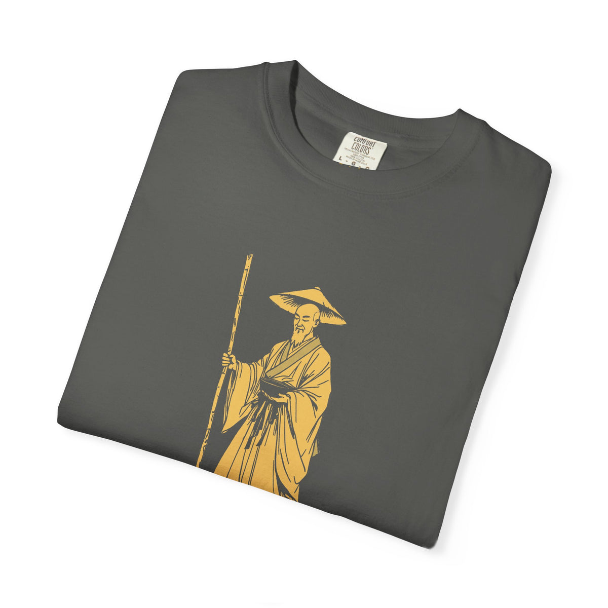 Kōbō Daishi · “Never walking alone.” — Garment-Dyed One-Ink Tee