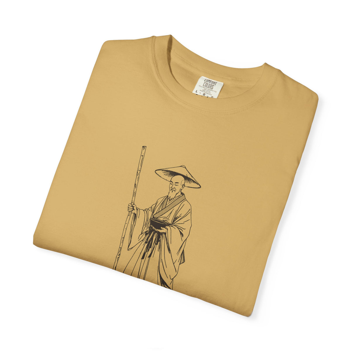 Kōbō Daishi · “Never walking alone.” — Garment-Dyed One-Ink Tee