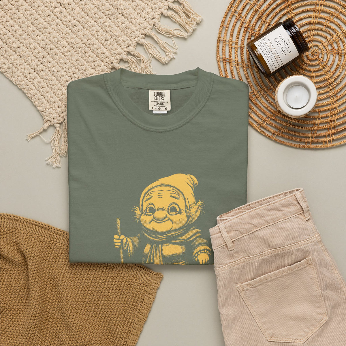 La Befana · “Sweep the old year out.” — Garment-Dyed One-Ink Tee