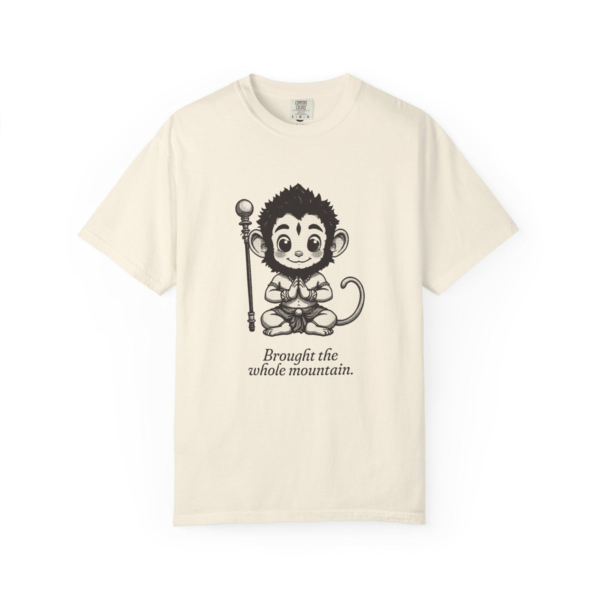 Hanuman · “Brought the whole mountain.” — Garment-Dyed One-Ink Tee