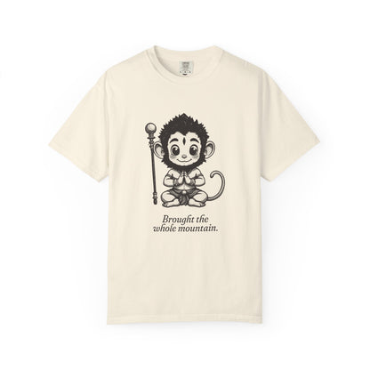 Hanuman · “Brought the whole mountain.” — Garment-Dyed One-Ink Tee