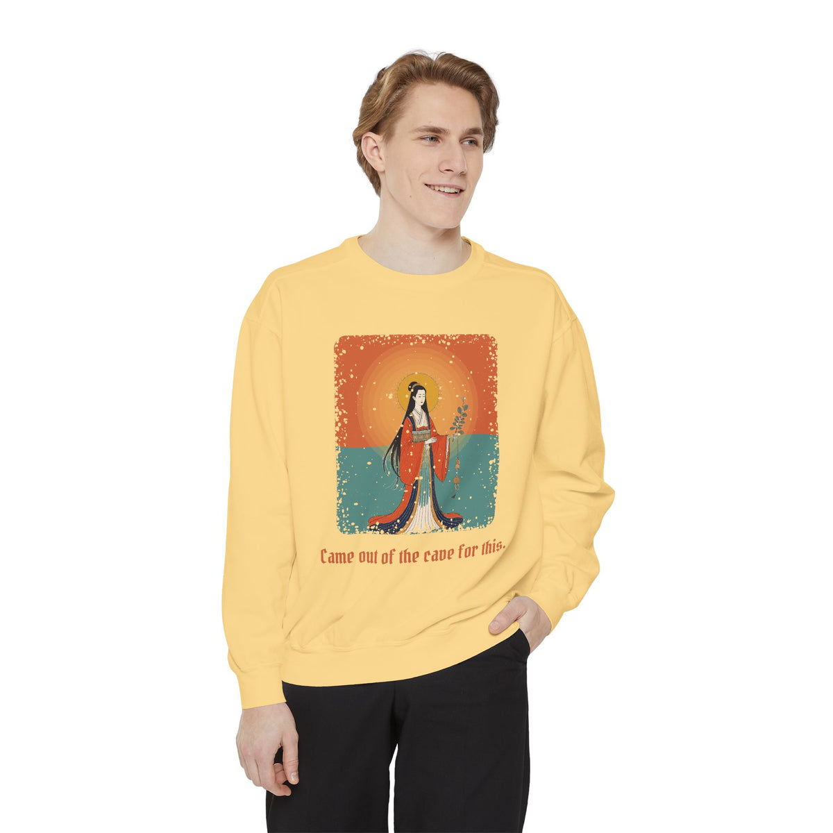 Amaterasu: She Who Shines in Heaven — Garment-Dyed Sweatshirt