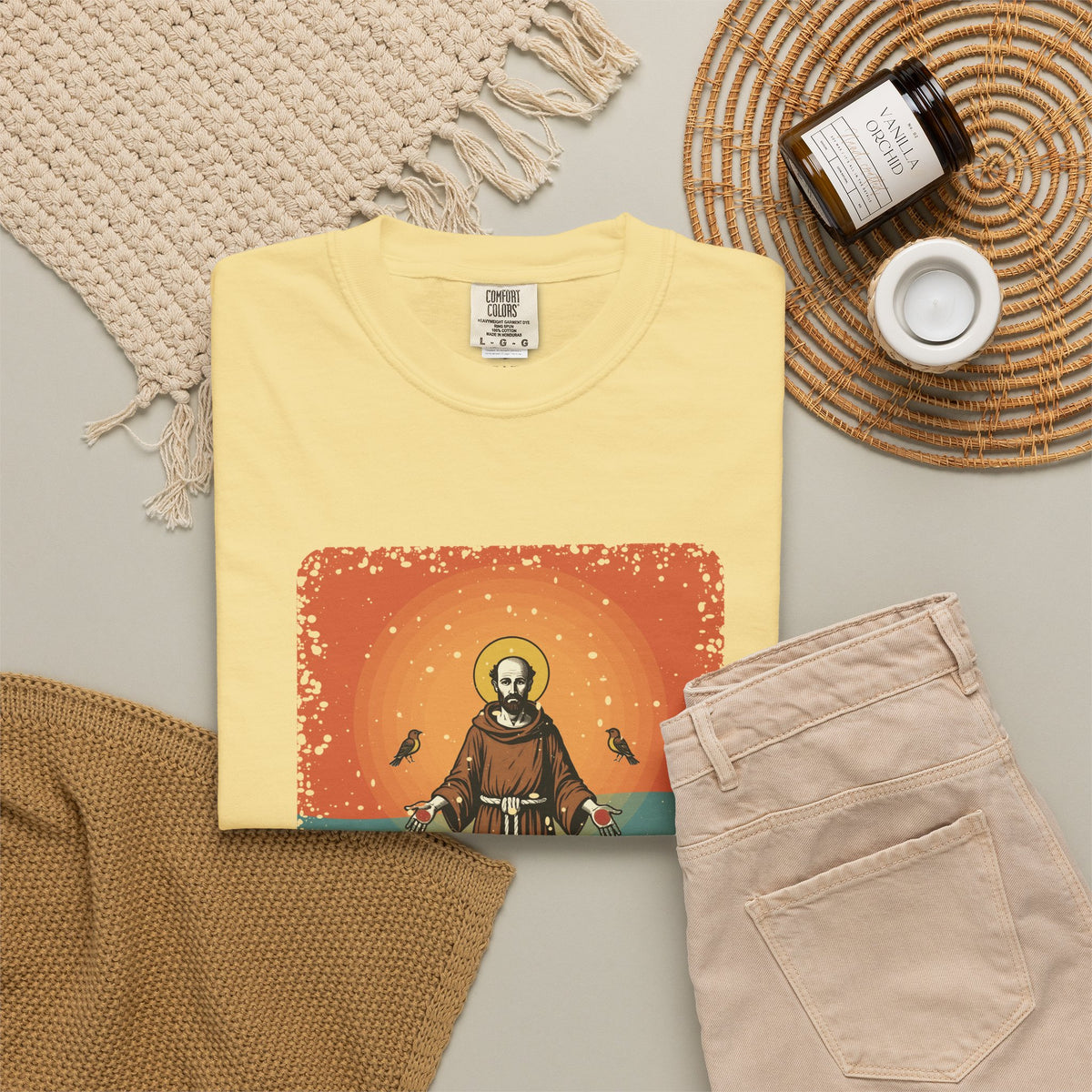 St Francis of Assisi · “Talks to birds. They listen.” — Garment-Dyed T-Shirt