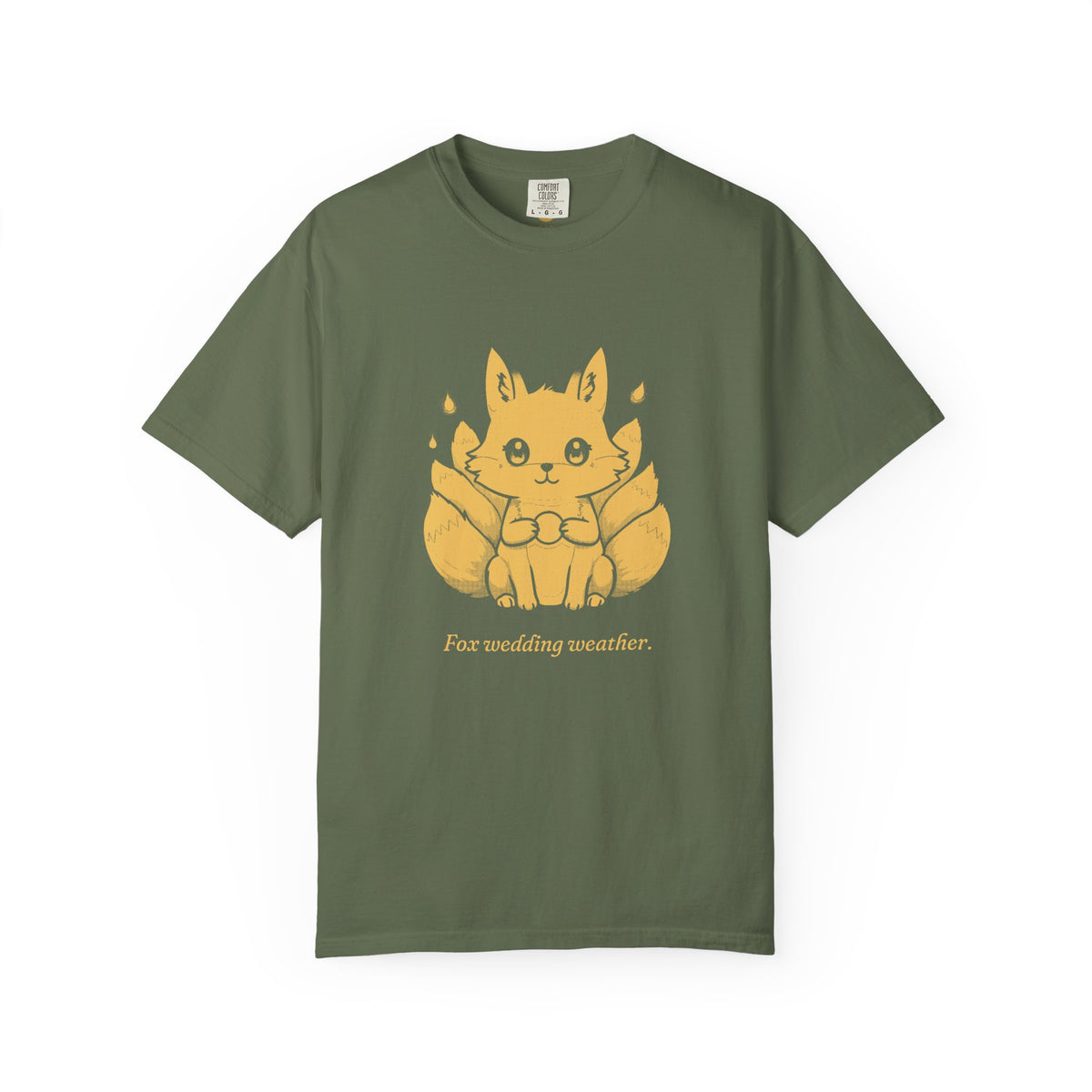 Kitsune · “Fox wedding weather.” — Garment-Dyed One-Ink Tee