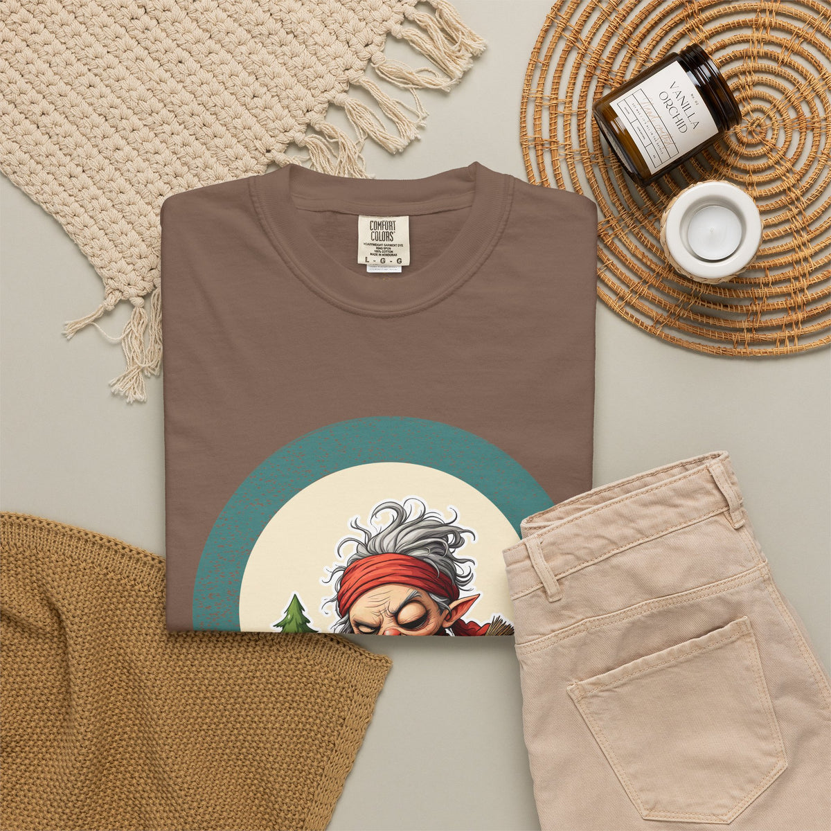 Baba Yaga: Grandmother Witch — Garment-Dyed T-Shirt