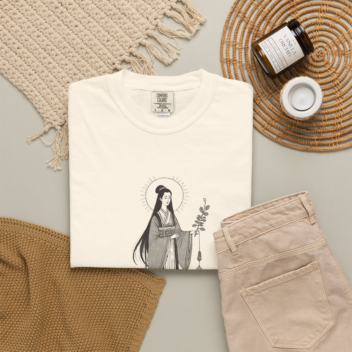 Amaterasu · “Came out of the cave for this.” — Garment-Dyed One-Ink Tee