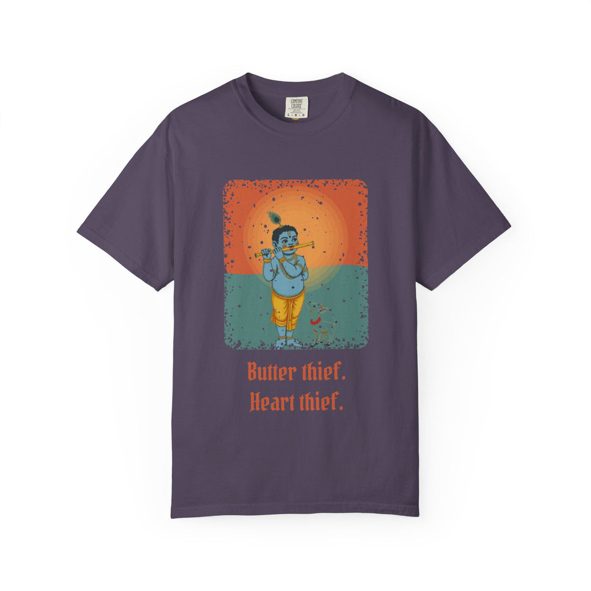 Krishna · “Butter thief. Heart thief.” — Garment-Dyed T-Shirt
