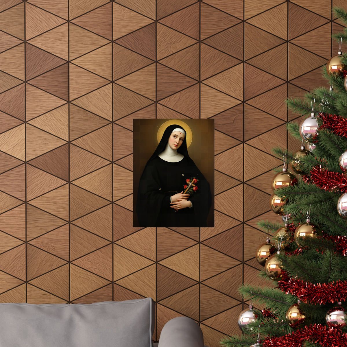 St Rita of Cascia: The Rose in Winter — Art Print