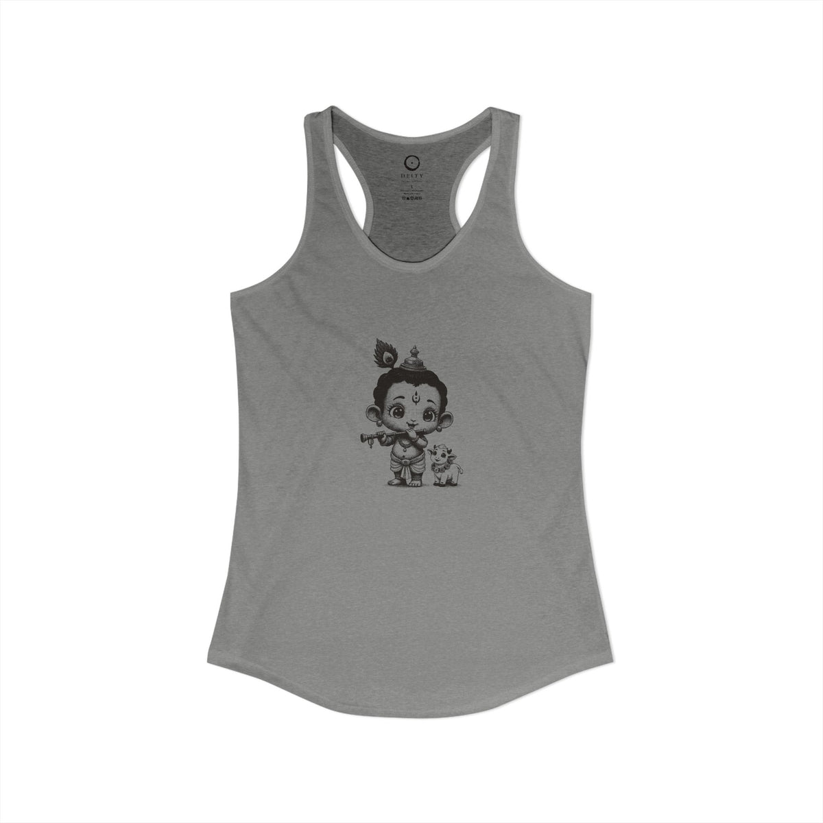 Krishna: Holder of the Flute — Women's Racerback Tank