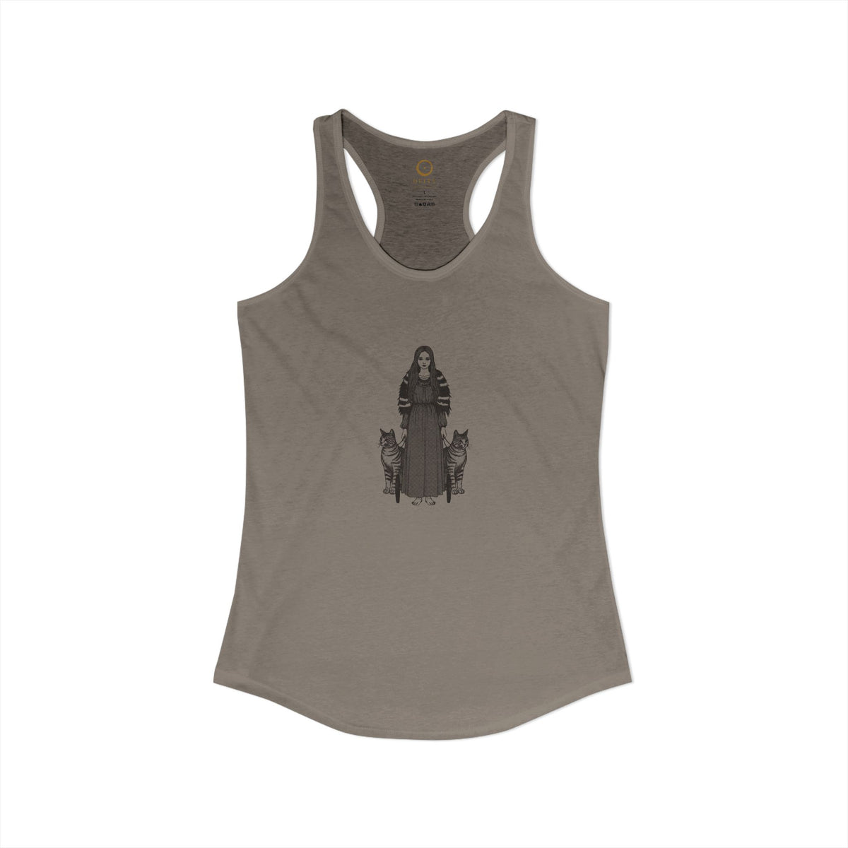 Freyja: Lender of the Falcon Cloak — Women's Racerback Tank