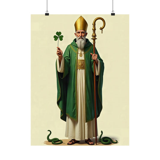 St Patrick: Three Leaves, One God — Art Print