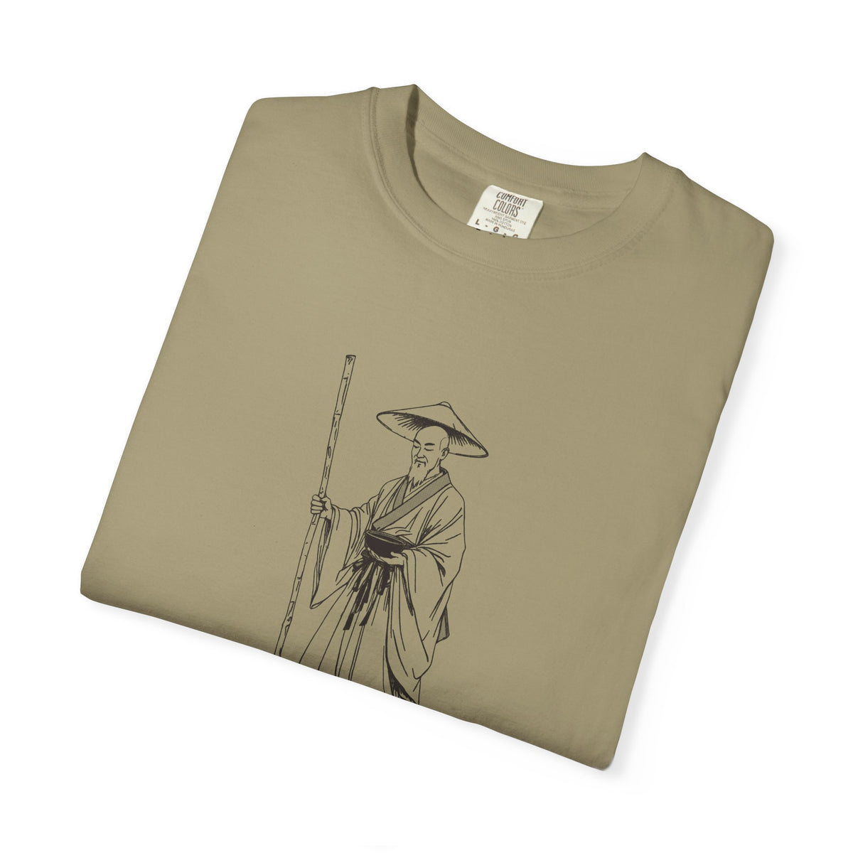 Kōbō Daishi · “Never walking alone.” — Garment-Dyed One-Ink Tee